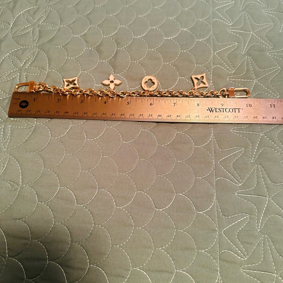 Gold and White Bag Charm - Picture 2 of 2